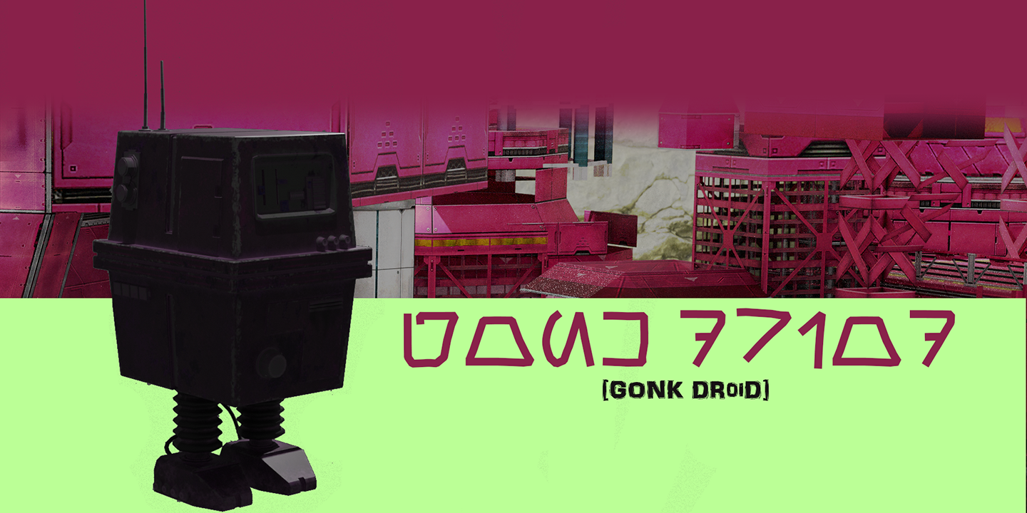 Пример шрифта Gonk Droid #1